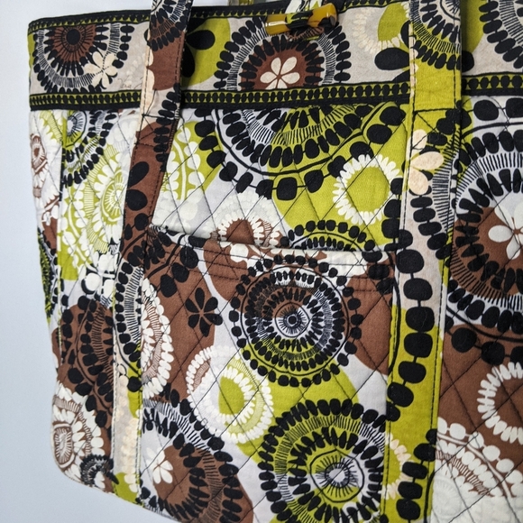 Vera Bradley Laptop Tote Cocoa Moss - Picture 3 of 12